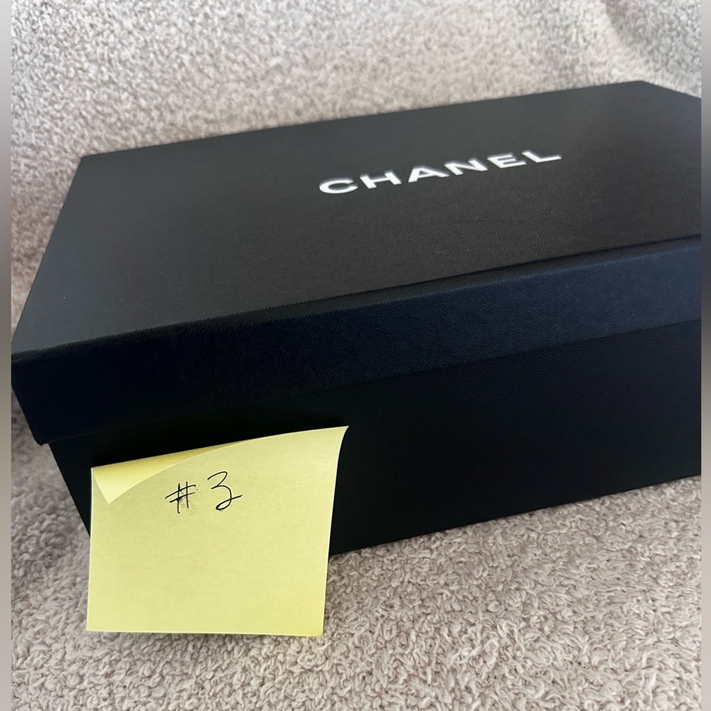Chanel Black Gift Box with White Camellia